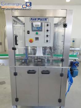 Seladora de potes frascos autom�tica em a�o inox TekPack para selo de alum�nio e pl�stico
