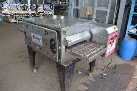 Forno de esteira em inox � g�s Tupasy