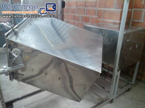 Misturador industrial em a�o inox tipo bin Conserli