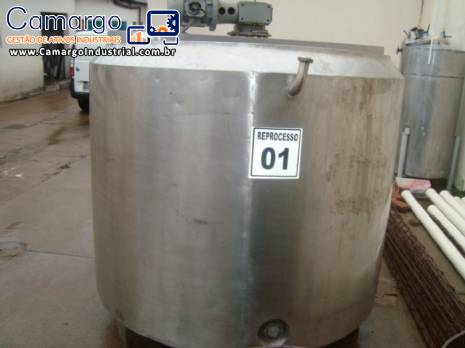 Tina de maturação para 1.700 litros em aço inox
