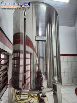 Tanque misturador agitador em a�o inox Zegla 1.000 litros