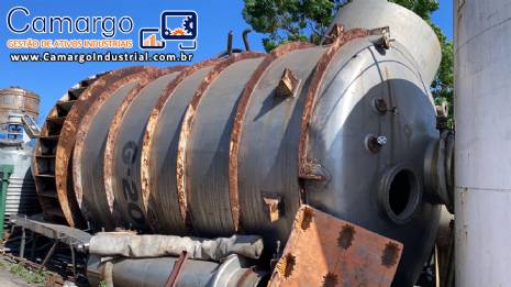 Tanque em ao inox tipo cristalizador 70000 litros