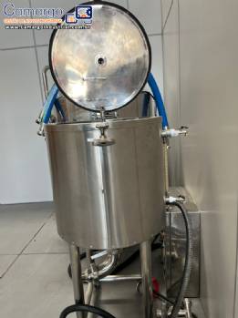 Reator tanque misturador encamisado em aço inox 50 litros