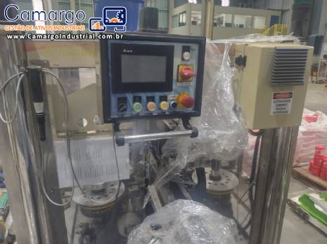 Rotuladora autom�tica em inox com dois cabe�otes para r�tulos autoadesivo Narita