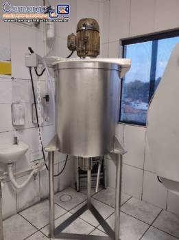 Tanque misturador em ao inox para agitao emulsificao
