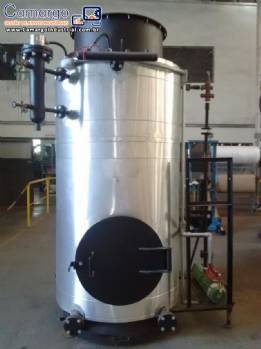 Caldeira em aço inox a lenha