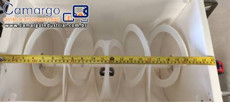 Misturador ribbon blender em aço inox com revestimento interno poliamida Bravaeco 50 litros